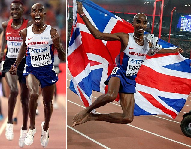 Mo Farah Raih `Triple Double` setelah Raih Juara Dunia 5.000 Meter di Beijing